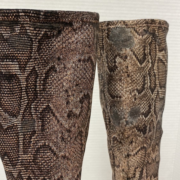 Donald J Pliner Snake Print Stretch Knee High Boots - Picture 9 of 9
